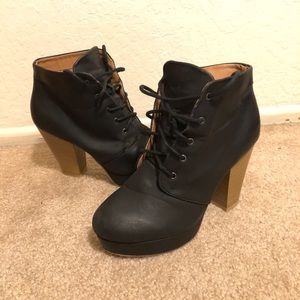 Black booties size 8